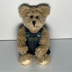 Boyds Archive Collection- Huck 6" Jointed Bear in Denim Overalls Bearwear W/Tag